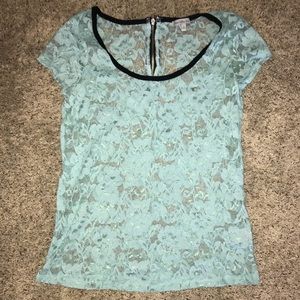 Charlotte Russe teal lace top